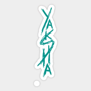 Xiao - Yaksha Typography Design Sticker